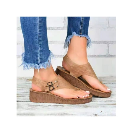 Audeban Womens Ladies Flip Flops Sandals Comfort Toe Post Wedge Platform Beach Shoes Size 4.5-11.5
Audeban Womens Ladies Flip Flops Sandals Comfort Toe Post Wedge Platform Beach Shoes Size 4.5-11.5