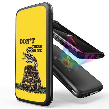 INFUZE Qi Wireless Portable Charger for Samsung Galaxy S21 FE External Battery (10000 mAh 18W Power Delivery USB-C/USB-A Ports) with Touch Tool - Don t Tread on Me Gadsden Flag
INFUZE Qi Wireless Portable Charger for Samsung Galaxy S21 FE External Battery (10000 mAh 18W Power Delivery USB-C/USB-A Ports) with Touch Tool - Don t Tread on Me Gadsden Flag