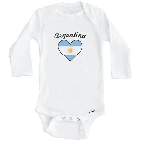 Argentinian Flag Heart Argentina One Piece Baby Bodysuit (Long Sleeve) 0-3 Months White
Argentinian Flag Heart Argentina One Piece Baby Bodysuit (Long Sleeve) 0-3 Months White