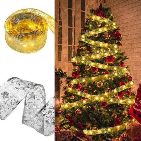 2022 Xmas Ribbon Lights Christmas LED Lights 33ft 1PC Double Ribbon String Lights Christmas Tree Decoration Glowing Ribbon Pendant
2022 Xmas Ribbon Lights Christmas LED Lights 33ft 1PC Double Ribbon String Lights Christmas Tree Decoration Glowing Ribbon Pendant