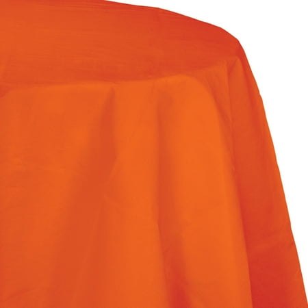 Sunkissed Orange Octy Round Tablecloths 3 Count