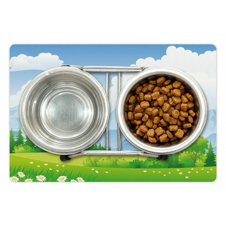 Nature Pet Mat for Food and Water Summer Meadow with Daisy Flower Field with Mountain Happy Eco Landscape Non-Slip Rubber Mat for Dogs and Cats 18 X 12 by Ambesonne
Nature Pet Mat for Food and Water Summer Meadow with Daisy Flower Field with Mountain Happy Eco Landscape Non-Slip Rubber Mat for Dogs and Cats 18 X 12 by Ambesonne