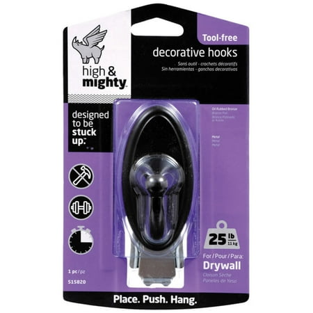 4PC High & Mighty High & Mighty 515820 Decorative Oval Hook Oil Rubbed Bronze