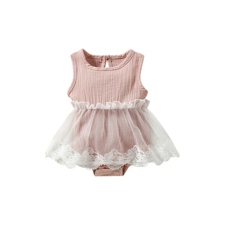 Biekopu Baby Girl’s Casual Sleeveless Romper Fashion Solid Color Mesh Yarn Skirt Triangle Jumpsuits
Biekopu Baby Girl’s Casual Sleeveless Romper Fashion Solid Color Mesh Yarn Skirt Triangle Jumpsuits