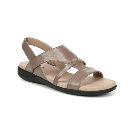 LifeStride Womens Ezriel Slingback Comfy T-Strap Sandals