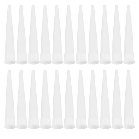60pcs Durable Plastic Tube Nozzles Caulk Nozzles Disposable Caulking Nozzle Tips