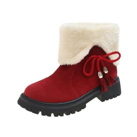 Women s Boots Women Boots Winter Reversible Boots For Women Shoes Low-Heel Comfortable Outdoor Non-Slip Outdoor Snow Boots Red
Women s Boots Women Boots Winter Reversible Boots For Women Shoes Low-Heel Comfortable Outdoor Non-Slip Outdoor Snow Boots Red
