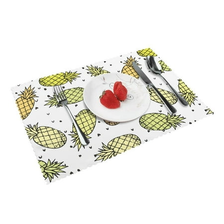 Home Pineapples Placemats Set Of 4 Washable Wipeable Place Mats Place Mats For Festival Parties Family Dinner (12 X 18inch)
Home Pineapples Placemats Set Of 4 Washable Wipeable Place Mats Place Mats For Festival Parties Family Dinner (12 X 18inch)