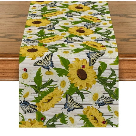 

Spring Summer Flower Table Runner Lace Plant Individual Tablecloth Home Decoration Luxury Dining Tables Wedding Party Tablecover -72x13 inches