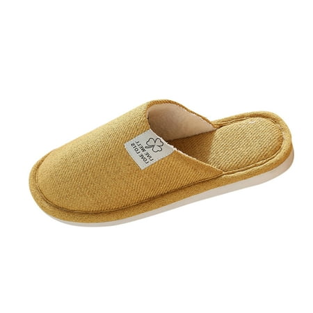 Pgeraug womens slippers Slippers For Womens Men Linen Shoes Women Household Slippers Indoor Floor Shoes mens slippers Yellow 40-41
Pgeraug womens slippers Slippers For Womens Men Linen Shoes Women Household Slippers Indoor Floor Shoes mens slippers Yellow 40-41