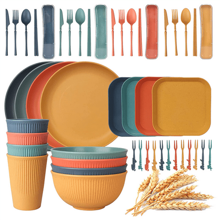 48Pcs Unbreakable Dinnerware Sets for 4 People Camping Plates and Bowls Set Picnic Dinner Sets Serving Plates
48Pcs Unbreakable Dinnerware Sets for 4 People Camping Plates and Bowls Set Picnic Dinner Sets Serving Plates