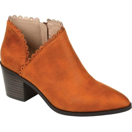 Women s Journee Collection Tessa Ankle Bootie Rust Faux Suede 10 M
