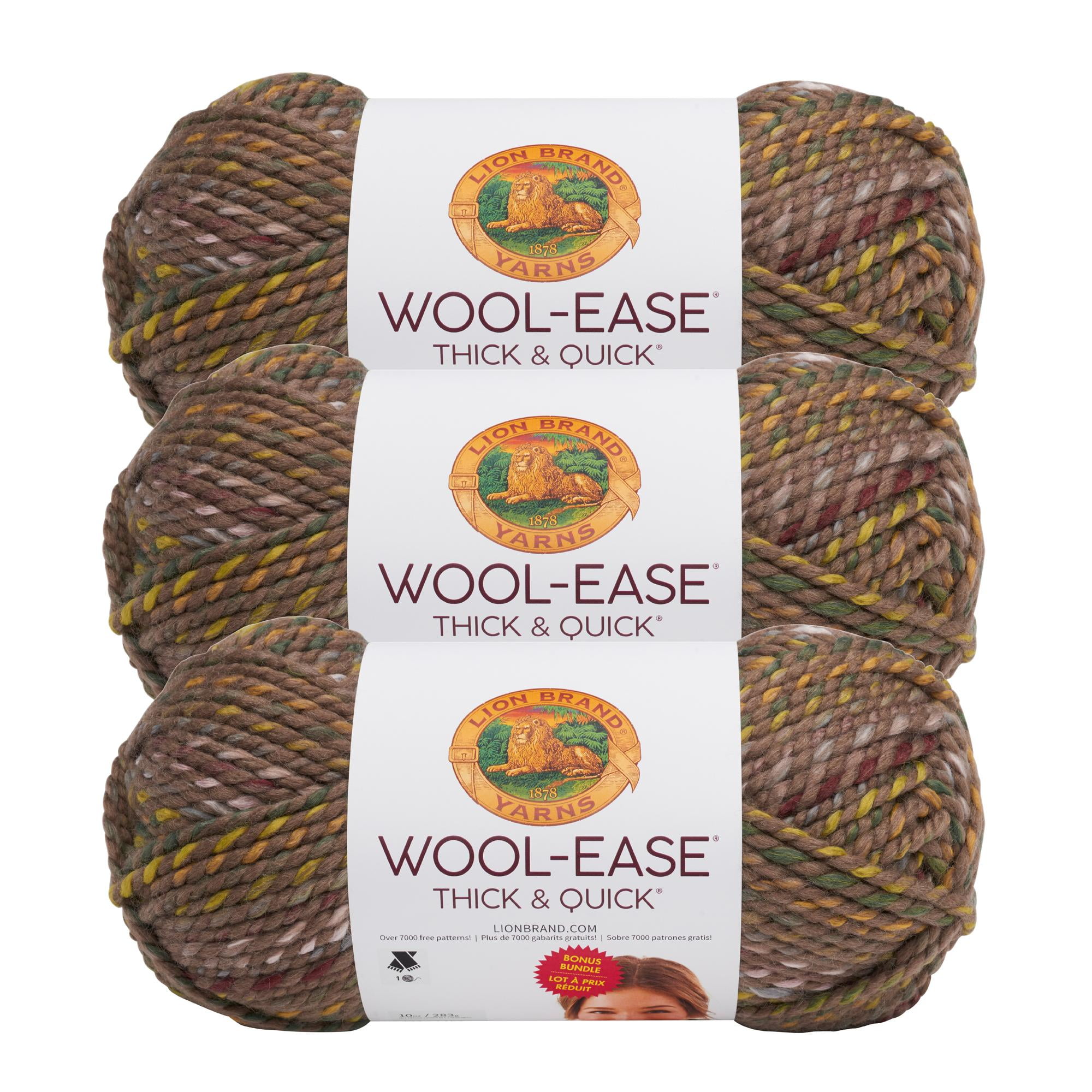 Lion Brand Yarn Wool Ease Thick And Quick Bonus Bundle Urban Camo