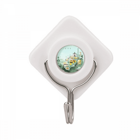 Travel Taiwan Food Attractions China Adhesive Wall Hooks Hanging Self Sticky