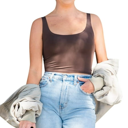 Shapers Women s Double Lined Tank Sleeveless Crop Tank Basic Tank Style Buttery Smooth Fabric Body Lingerie Spandex running sports bras for women brown
Shapers Women s Double Lined Tank Sleeveless Crop Tank Basic Tank Style Buttery Smooth Fabric Body Lingerie Spandex running sports bras for women brown