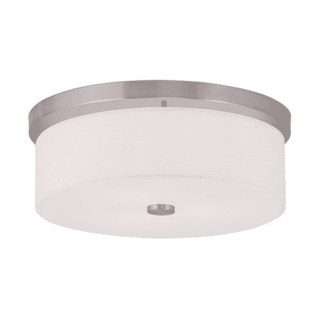 Flush Mounts 3 Light With Hand Crafted Off-White Fabric Hardback Shade Brushed Nickel size 15 in 120 Watts - World of Crystal
Flush Mounts 3 Light With Hand Crafted Off-White Fabric Hardback Shade Brushed Nickel size 15 in 120 Watts - World of Crystal