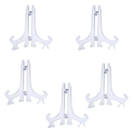 TINYSOME Folding Plastic Plate Holders Picture Frame Display Dish Rack Height - 12cm New
