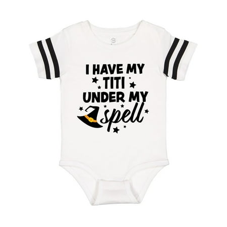 Inktastic I Have My Titi Under My Spell with Cute Witch Hat Gift Baby Boy or Baby Girl Bodysuit
Inktastic I Have My Titi Under My Spell with Cute Witch Hat Gift Baby Boy or Baby Girl Bodysuit