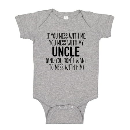 Don t Mess With My Uncle Baby Bodysuit One Piece 18 mo Athletic Heather
Don t Mess With My Uncle Baby Bodysuit One Piece 18 mo Athletic Heather