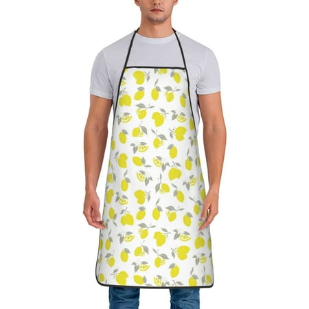 Wukai Yellow Lemon Leaves Print Aprons Adjustable Bib Aprons Cooking Kitchen Chef Apron for Women and Men
Wukai Yellow Lemon Leaves Print Aprons Adjustable Bib Aprons Cooking Kitchen Chef Apron for Women and Men