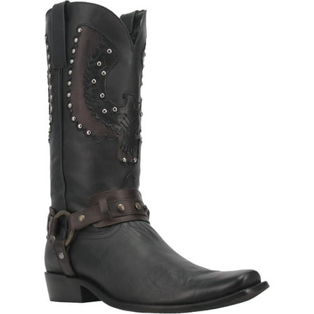 Men s Dingo War Eagle Leather Boots Black