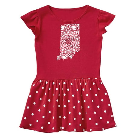 Inktastic Indiana Silhouette Mandala Gift Baby Girl Dress