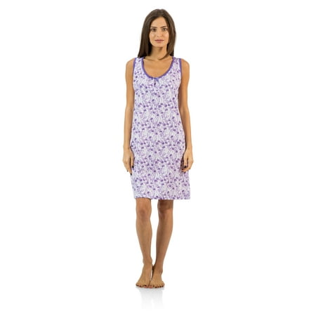 Casual Nights Women s Poly Cotton Sleeveless Nightgown Chemise