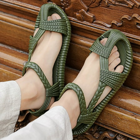 YOUSNH EVA Hand Knitted Sandals Slip Comfortable Breathable Casual Unisex Braided Sandals Summer Beach Sandals Women Green 10(44)
YOUSNH EVA Hand Knitted Sandals Slip Comfortable Breathable Casual Unisex Braided Sandals Summer Beach Sandals Women Green 10(44)