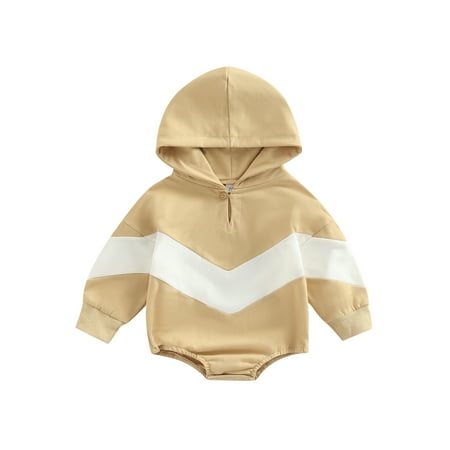 Calsunbaby Toddler Baby Boys Girls Hooded Romper Patchwork Long Sleeve Loose Jumpsuit Bodysuit Apricot 0-6 Months
Calsunbaby Toddler Baby Boys Girls Hooded Romper Patchwork Long Sleeve Loose Jumpsuit Bodysuit Apricot 0-6 Months