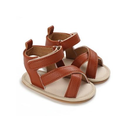 Lacyhop Toddler Kids Flat Sandal First Walkers Crib Shoes Magic Tape Sandals Beach Casual Summer Shoe Non-Slip Strappy Flats Brown 12-18 months
Lacyhop Toddler Kids Flat Sandal First Walkers Crib Shoes Magic Tape Sandals Beach Casual Summer Shoe Non-Slip Strappy Flats Brown 12-18 months