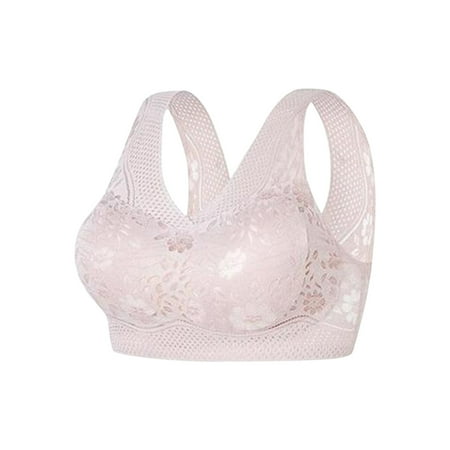QLEICOM Everyday Bras for Women Women s Comfort Lift Wirefree Bra Traceless Comfortable No Steel Ring Vest Breathable Gathering Bra Underwear Bras No Underwire Khaki Cup 36/80AB