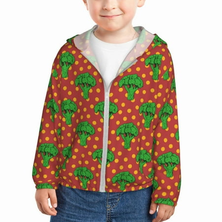Qekee Broccoli Print UPF 50+ Kids Sun-Protective Hooded Long Sleeve Rash Guard for Fishing Water Beach Sports -3 Years
Qekee Broccoli Print UPF 50+ Kids Sun-Protective Hooded Long Sleeve Rash Guard for Fishing Water Beach Sports -3 Years