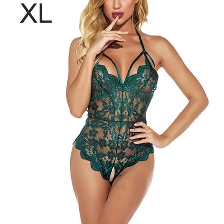 Women Lace Bodysuit Ladies Sexy Strap Neck Lingerie Sleepwear V
Women Lace Bodysuit Ladies Sexy Strap Neck Lingerie Sleepwear V