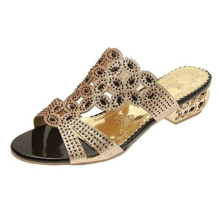 Sandals Women Fashion Summer Women Sandals Hollow Breathable Rhinestone Shiny Thick Heel Casual Womens Sandals Pu Black 39
Sandals Women Fashion Summer Women Sandals Hollow Breathable Rhinestone Shiny Thick Heel Casual Womens Sandals Pu Black 39