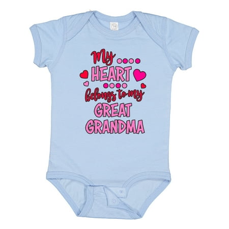 Inktastic My Heart Belongs to My Great Grandma Gift Baby Boy or Baby Girl Bodysuit
Inktastic My Heart Belongs to My Great Grandma Gift Baby Boy or Baby Girl Bodysuit