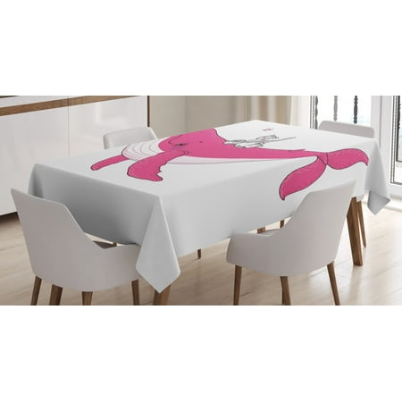 Whale Tablecloth Three Cute Little Grey Kitten on Big Fish Aquatic Star Magic Animal Underwater Kids Theme Rectangular Table Cover for Dining Room Kitchen 60 X 90 Inches Pink by Ambesonne
Whale Tablecloth Three Cute Little Grey Kitten on Big Fish Aquatic Star Magic Animal Underwater Kids Theme Rectangular Table Cover for Dining Room Kitchen 60 X 90 Inches Pink by Ambesonne