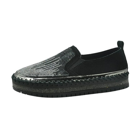 Jsezml Rhinestone Platform Shoes for Women Shiny Slip On Mules Low Top Sneaker Non-slip Comfort Casual Walking Shoes
Jsezml Rhinestone Platform Shoes for Women Shiny Slip On Mules Low Top Sneaker Non-slip Comfort Casual Walking Shoes