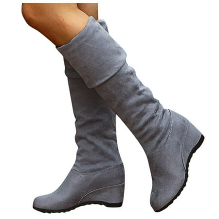 Cathalem Business Casual Shoes for Women Heels Women s Fashion Solid Warm Over The Knee Long Boots High Boots Wedges Shoes Shoes Grey 5.5
Cathalem Business Casual Shoes for Women Heels Women s Fashion Solid Warm Over The Knee Long Boots High Boots Wedges Shoes Shoes Grey 5.5