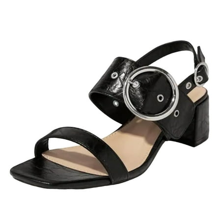 Youmylove Women Square Head Hollow Out Open Toe Belt Buckle Hollow Sandals Large Size Thick Heel Roman Sandals Summer Comfy Beach Outdoor Walking Footwear
Youmylove Women Square Head Hollow Out Open Toe Belt Buckle Hollow Sandals Large Size Thick Heel Roman Sandals Summer Comfy Beach Outdoor Walking Footwear