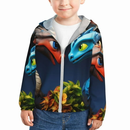 Qekee Playful Colorful Dragons Flowers Print UPF 50+ Kids Sun-Protective Hooded Long Sleeve Rash Guard for Fishing Water Beach Sports -18 Months
Qekee Playful Colorful Dragons Flowers Print UPF 50+ Kids Sun-Protective Hooded Long Sleeve Rash Guard for Fishing Water Beach Sports -18 Months
