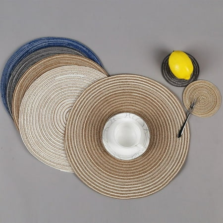 6pcs Cup Mats Pure Cotton Thread Weave Round Drink Hot Pads Mats Set Absorbent Scald-proof Drink Coasters
6pcs Cup Mats Pure Cotton Thread Weave Round Drink Hot Pads Mats Set Absorbent Scald-proof Drink Coasters