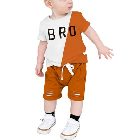 Ma&Baby 0m-24m Boys Baby Short Sleeve Summer T-Shirt Shorts Set Two-Piece