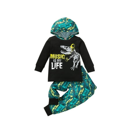 BrilliantMe 2Pcs Baby Dinosaur Print Tracksuit Long Sleeve Hooded Sweatshirt Pants Autumn Outfits Set Clothes Black 6-12 Months
BrilliantMe 2Pcs Baby Dinosaur Print Tracksuit Long Sleeve Hooded Sweatshirt Pants Autumn Outfits Set Clothes Black 6-12 Months