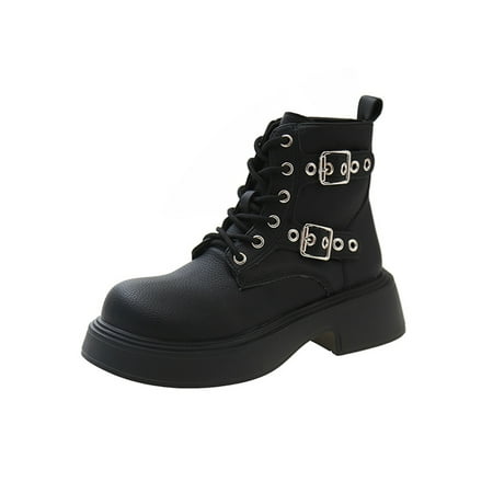 Colisha Womens Combat Boot Platform Winter Boots Buckle Strap Ankle Booties Ladies Non Slip Shoes Lace Up Black 7
Colisha Womens Combat Boot Platform Winter Boots Buckle Strap Ankle Booties Ladies Non Slip Shoes Lace Up Black 7