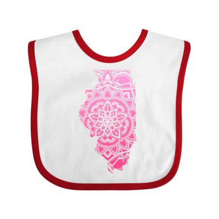 Inktastic Illinois Silhouette Mandala Gift Baby Boy or Baby Girl Bib