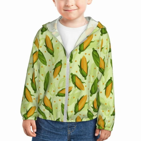 Gaeub Fresh Corn Print Athletic Sun Protection Hoodie for Kids Long Sleeve Outdoor UV Shirt Running Fishing Top for Boys Girls-3 Years
Gaeub Fresh Corn Print Athletic Sun Protection Hoodie for Kids Long Sleeve Outdoor UV Shirt Running Fishing Top for Boys Girls-3 Years