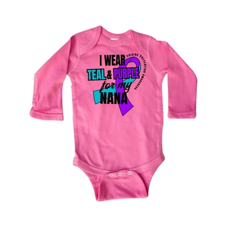 Inktastic Suicide Prevention I Wear Teal and Purple for My Nana Gift Baby Boy or Baby Girl Long Sleeve Bodysuit
Inktastic Suicide Prevention I Wear Teal and Purple for My Nana Gift Baby Boy or Baby Girl Long Sleeve Bodysuit