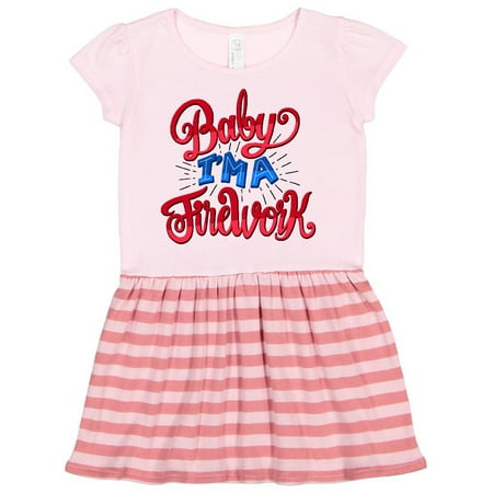 Inktastic Baby Im a Firework Hand Lettered Gift Toddler Girl Dress
