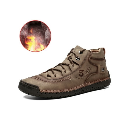 SIMANLAN Mens Warm Bootie Round Toe Casual Boots Lace Up Ankle Boot Men Slip Resistant Faux Leather Booties Plush Lined Walking Shoes Khaki (With Lined) 10.5
SIMANLAN Mens Warm Bootie Round Toe Casual Boots Lace Up Ankle Boot Men Slip Resistant Faux Leather Booties Plush Lined Walking Shoes Khaki (With Lined) 10.5