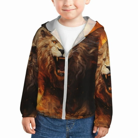 Lukts Cool Fire Lion Print Children s Long-Sleeved Sun Protection Clothing Hooded Sweatshirts for Boys and Girls Outdoor Sports-5 Years
Lukts Cool Fire Lion Print Children s Long-Sleeved Sun Protection Clothing Hooded Sweatshirts for Boys and Girls Outdoor Sports-5 Years